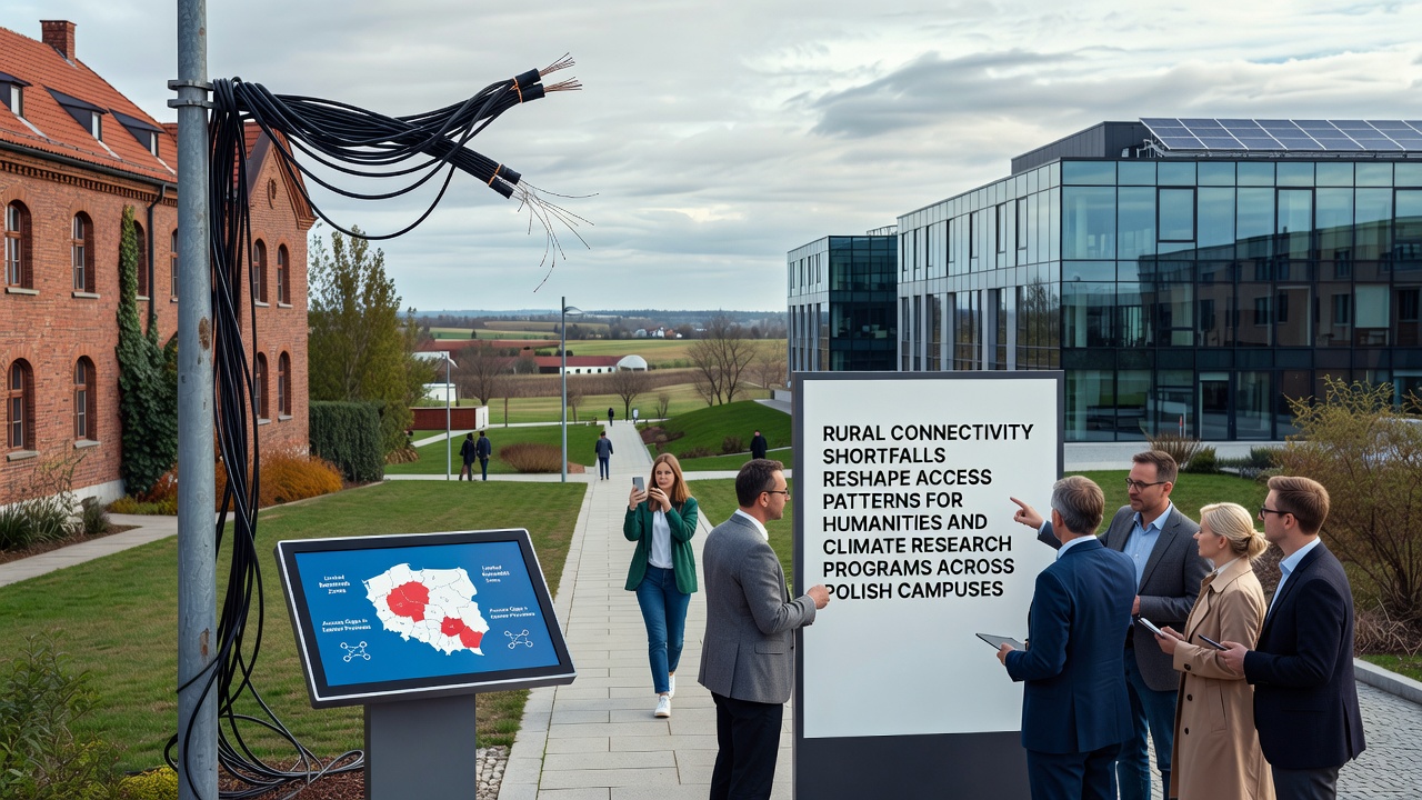 Rural Connectivity Shortfalls Reshape Access Patterns for Humanities and Climate Research Programs Across Polish Campuses