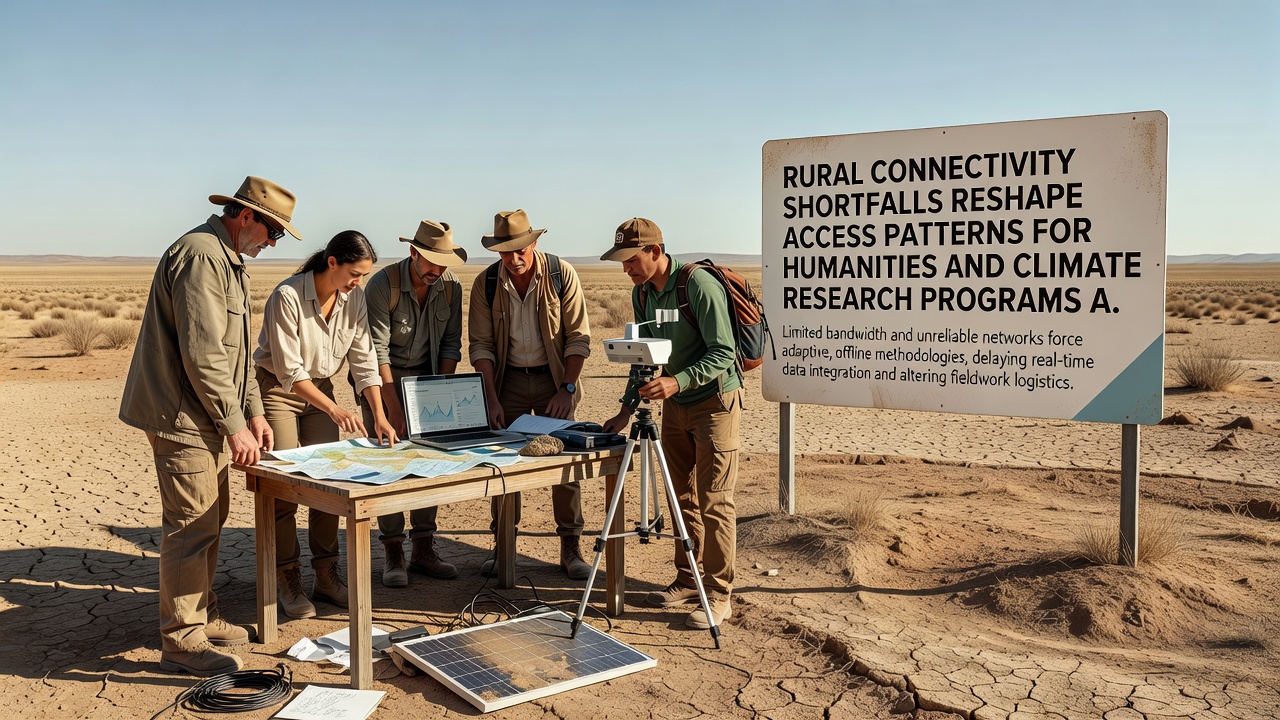 Climate monitoring equipment installed in a rural Polish field with visible connectivity challenges