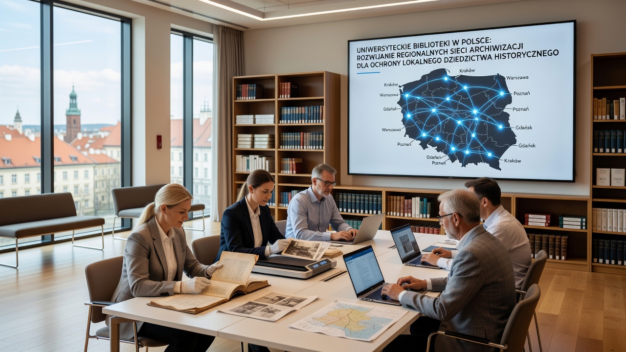 Digitization equipment and archival storage at a Polish university library network facility